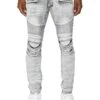 Men's Creased Biker Denim Jeans (New Coloway)