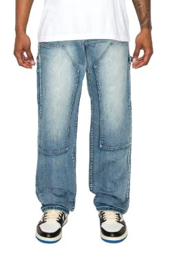 Men's Carpenter Washed Baggy Denim Jeans