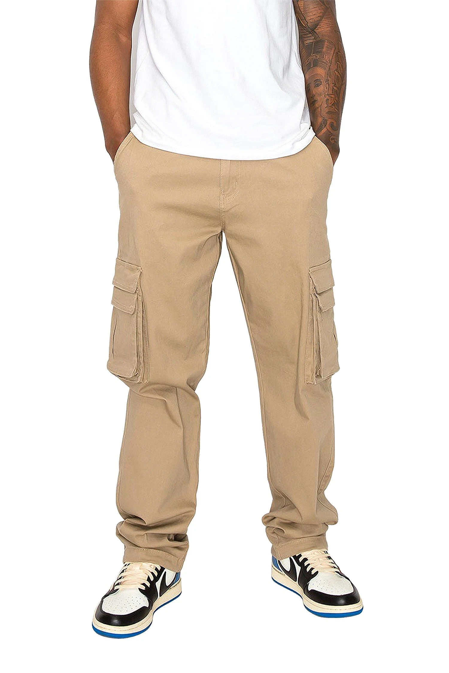 Men's Baggy Relaxed Fit Multiple Pocket Cargo Pants 1 Men's Baggy Relaxed Fit Multiple Pocket Cargo Pants