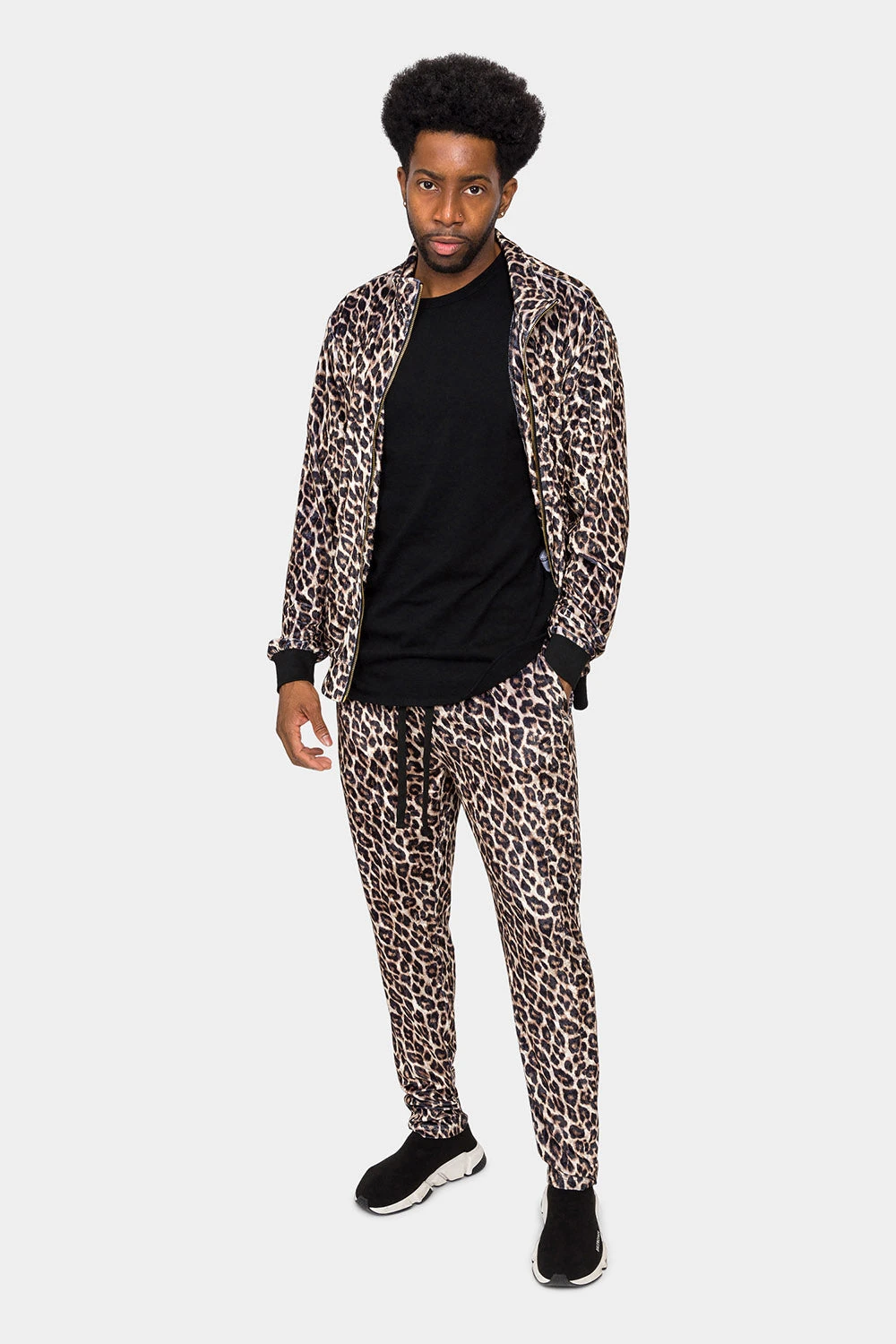 Leopard Velvet Velour Track Suit 1 Leopard Velvet Velour Track Suit