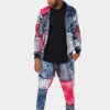 Bandana Paisley Velvet Velour Track Suit