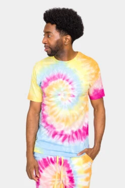 Pastel Contrast Swirl Tie Dye Cotton Shirt -Victorious 0000 TS7418 PST 1