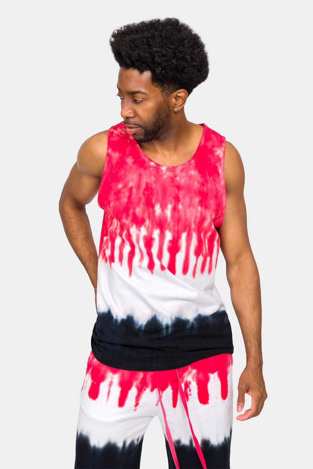 Colorblock Tie Dye Cotton Tank Top 1 Colorblock Tie Dye Cotton Tank Top
