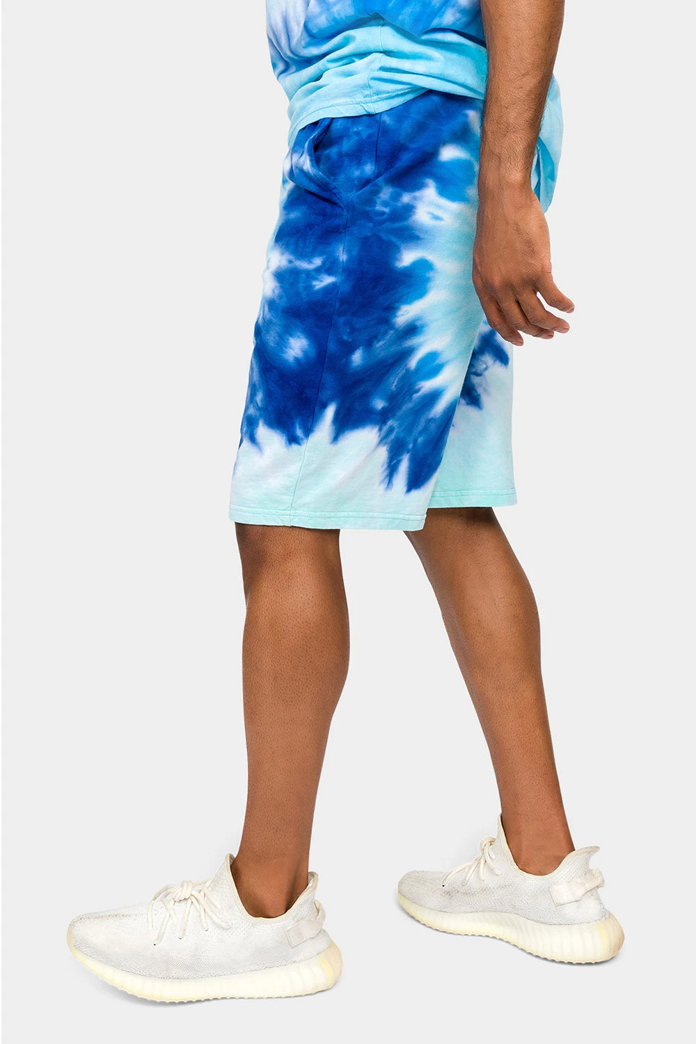 Pastel Contrast Swirl Tie Dye Cotton Shorts 2 Pastel Contrast Swirl Tie Dye Cotton Shorts - Image 2