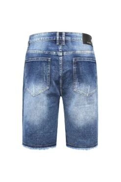 Men's Distressed Illusion Denim Shorts (New Colorway) -Victorious 0002 DS2047 INDIGO 3
