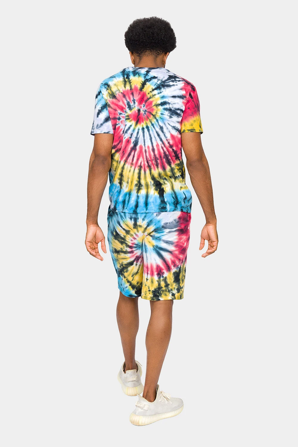 Swirl Tie Dye Cotton Shirt Shorts Set 3 Swirl Tie Dye Cotton Shirt Shorts Set - Image 3