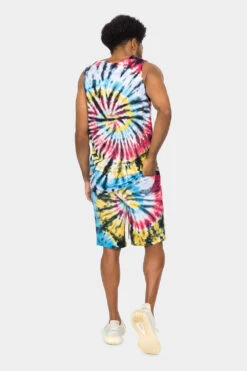 Swirl Tie Dye Cotton Tank Top Shorts Set 8 Swirl Tie Dye Cotton Tank Top Shorts Set -Victorious 0002 JS57 TT87 MTI 3