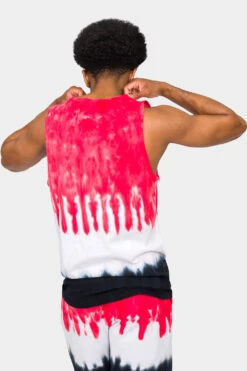 Colorblock Tie Dye Cotton Tank Top 12 Colorblock Tie Dye Cotton Tank Top -Victorious 0002 TT86 RDB 3