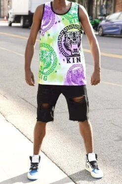 Men's Multicolor King Tiger Tank Top -Victorious 0002s 0002 TT100 MINT 3