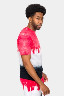 Colorblock Tie Dye Cotton Shirt -Victorious 0003 TS7416 RDB 4