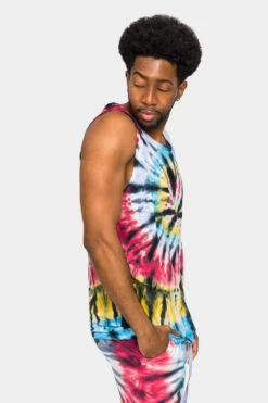 Swirl Tie Dye Cotton Tank Top -Victorious 0003 TT87 MTI 4