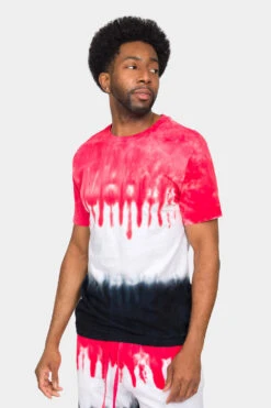 Colorblock Tie Dye Cotton Shirt Shorts Set 16 Colorblock Tie Dye Cotton Shirt Shorts Set -Victorious 0004 JS56 TS7416 RDB 5