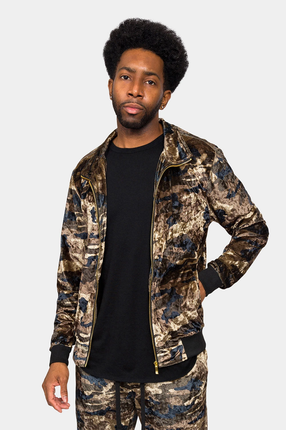 Camo Velvet Velour Track Suit 5 Camo Velvet Velour Track Suit - Image 5