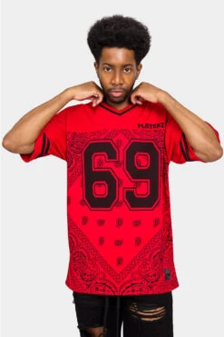Bandana Paisley 69 Football Jersey 26 Bandana Paisley 69 Football Jersey -Victorious 0005 FJ69 RED 1
