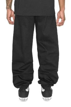 Men's Essential Baggy Fit Solid Jogger Pants -Victorious 0005 JG824 BLACK 3