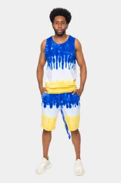 Colorblock Tie Dye Cotton Tank Top Shorts Set 18 Colorblock Tie Dye Cotton Tank Top Shorts Set -Victorious 0006 JS56 TT86 ROG 1