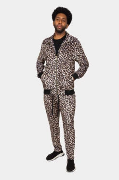 Leopard Velvet Velour Track Suit 14 Leopard Velvet Velour Track Suit -Victorious 0006 ST862 BRN 7