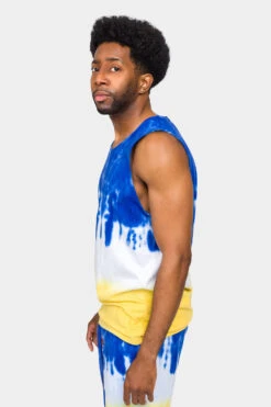 Colorblock Tie Dye Cotton Tank Top 16 Colorblock Tie Dye Cotton Tank Top -Victorious 0006 TT86 ROG 2