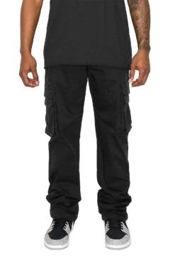 Men's Baggy Relaxed Fit Multiple Pocket Cargo Pants 20 Men's Baggy Relaxed Fit Multiple Pocket Cargo Pants -Victorious 0007 DL1479 BLACK 1