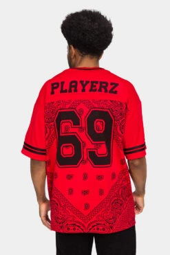 Bandana Paisley 69 Football Jersey 28 Bandana Paisley 69 Football Jersey -Victorious 0007 FJ69 RED 3
