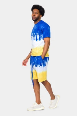 Colorblock Tie Dye Cotton Shirt Shorts Set 19 Colorblock Tie Dye Cotton Shirt Shorts Set -Victorious 0007 JS56 TS7416 ROG 2