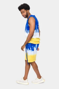 Colorblock Tie Dye Cotton Tank Top Shorts Set 19 Colorblock Tie Dye Cotton Tank Top Shorts Set -Victorious 0007 JS56 TT86 ROG 2