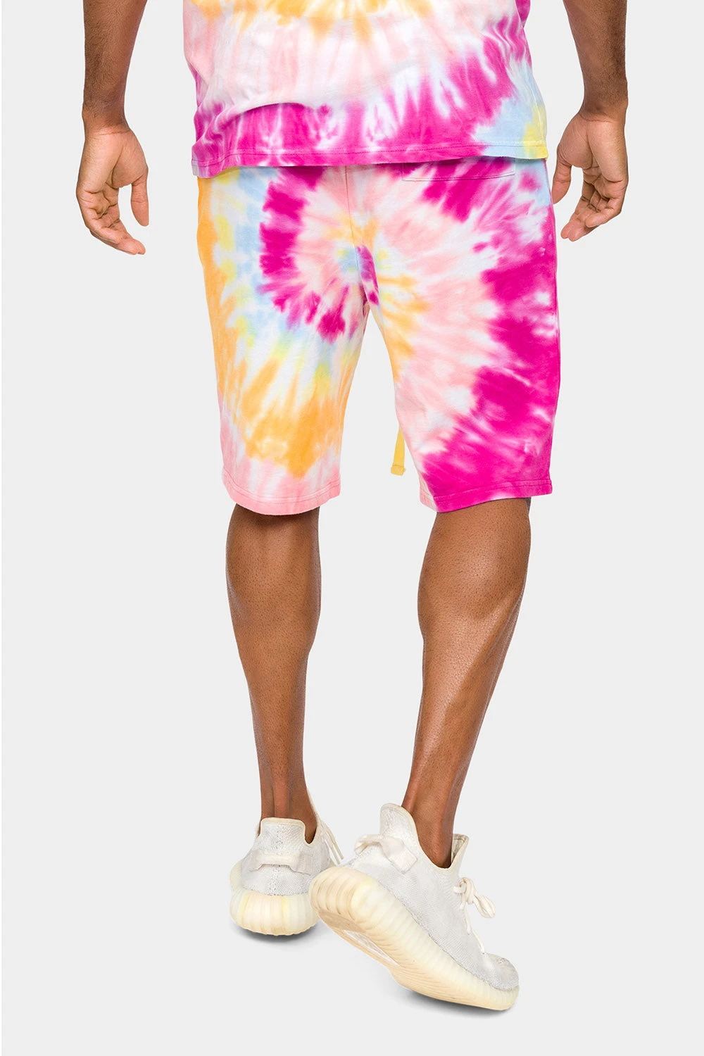 Pastel Contrast Swirl Tie Dye Cotton Shorts 8 Pastel Contrast Swirl Tie Dye Cotton Shorts - Image 8