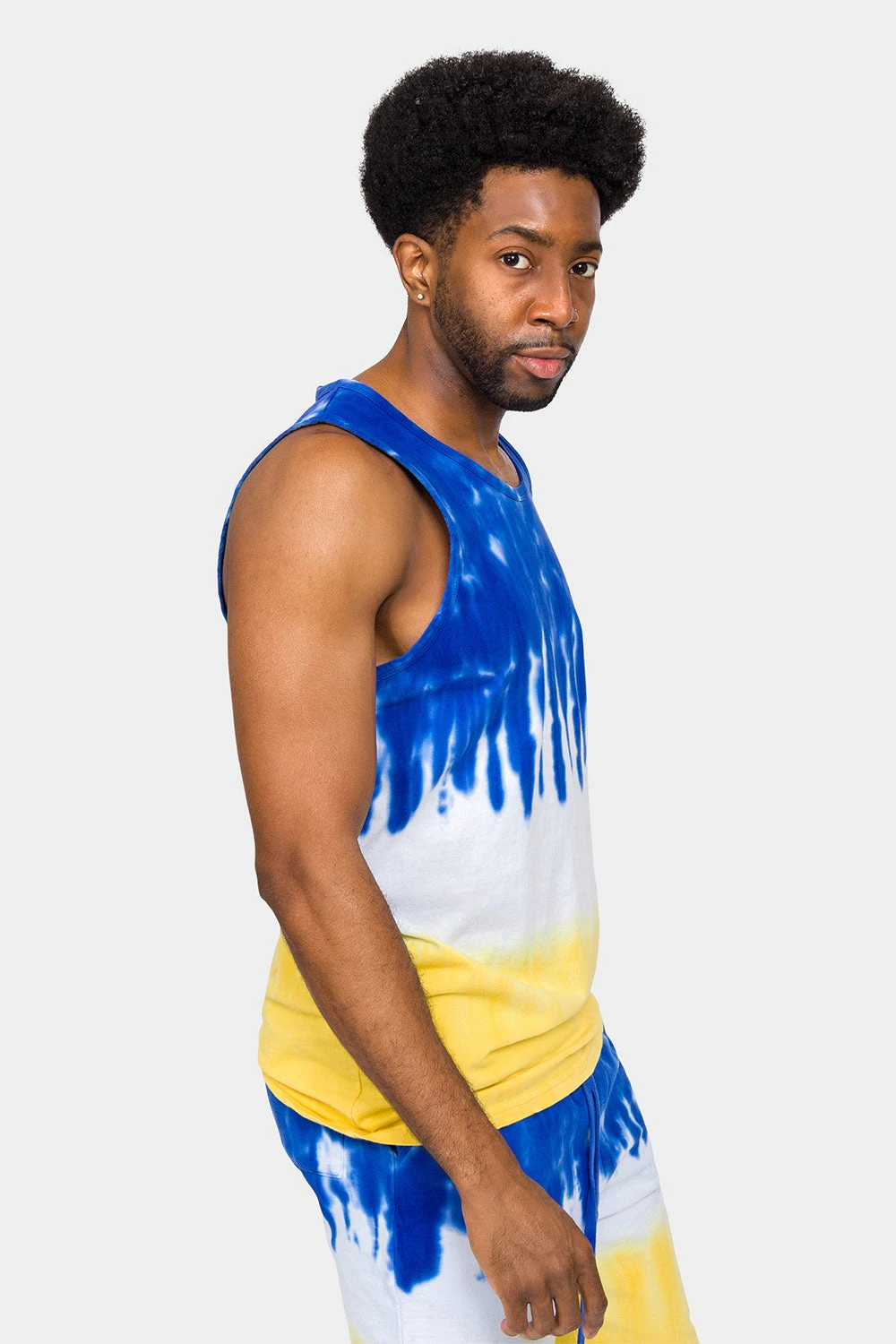 Colorblock Tie Dye Cotton Tank Top 9 Colorblock Tie Dye Cotton Tank Top - Image 9