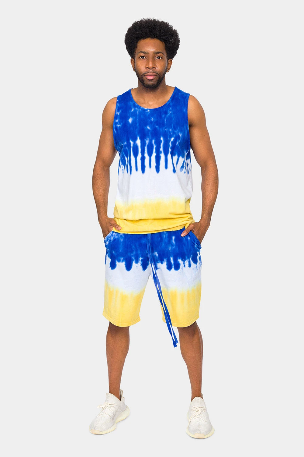 Colorblock Tie Dye Cotton Tank Top 10 Colorblock Tie Dye Cotton Tank Top - Image 10