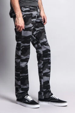 Men's Camo Slim Fit Pants 19 Men's Camo Slim Fit Pants -Victorious AR168 BLK 4