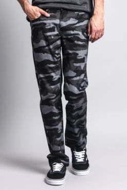 Men's Camo Slim Fit Pants 20 Men's Camo Slim Fit Pants -Victorious AR168 BLK 5