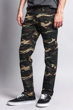 Men's Camo Slim Fit Pants 21 Men's Camo Slim Fit Pants -Victorious AR168 KHK 2