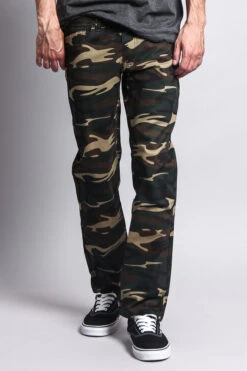 Men's Camo Slim Fit Pants 24 Men's Camo Slim Fit Pants -Victorious AR168 KHK 5