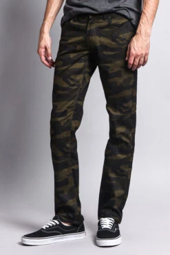 Men's Camo Slim Fit Pants 26 Men's Camo Slim Fit Pants -Victorious AR168 OLV 2