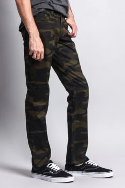 Men's Camo Slim Fit Pants 28 Men's Camo Slim Fit Pants -Victorious AR168 OLV 4
