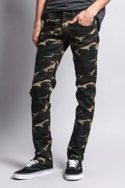 Men's Camo Skinny Jeans 26 Men's Camo Skinny Jeans -Victorious AR169 KHK 2