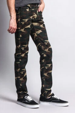 Men's Camo Skinny Jeans 28 Men's Camo Skinny Jeans -Victorious AR169 KHK 4