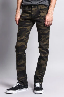 Men's Camo Skinny Jeans 30 Men's Camo Skinny Jeans -Victorious AR169 OLV 2