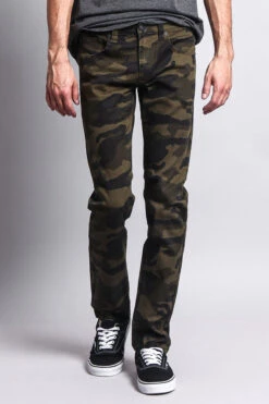 Men's Camo Skinny Jeans 33 Men's Camo Skinny Jeans -Victorious AR169 OLV 5