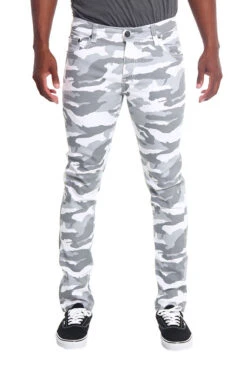 Men's Camo Skinny Jeans 34 Men's Camo Skinny Jeans -Victorious AR169 WHT 1