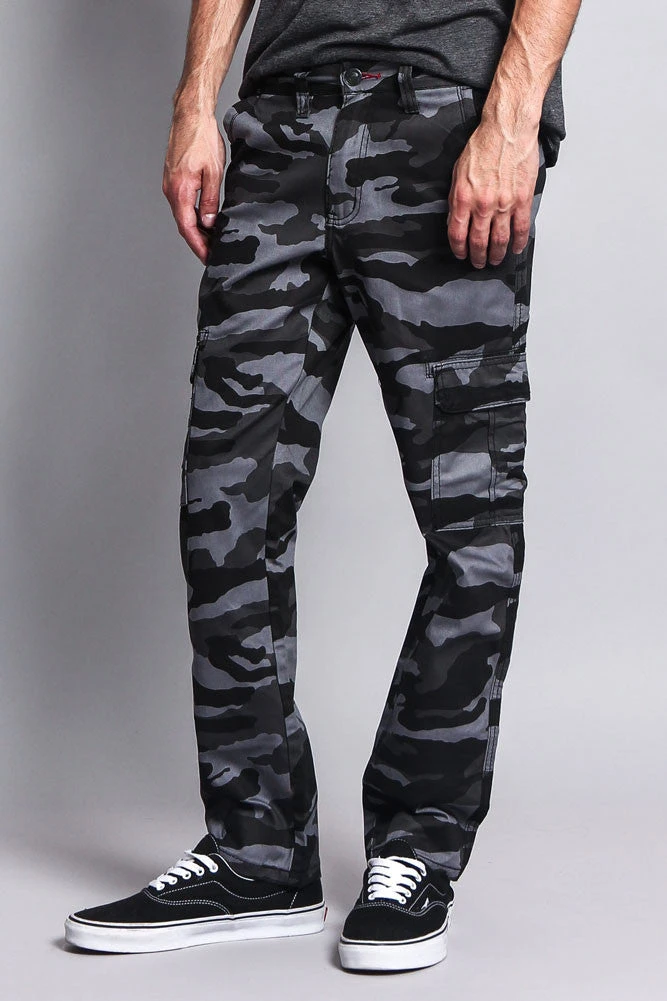 Men's Camo Cargo Slim Fit Pants 3 Men's Camo Cargo Slim Fit Pants - Image 3