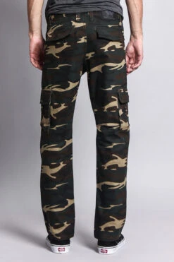Men's Camo Cargo Slim Fit Pants 27 Men's Camo Cargo Slim Fit Pants -Victorious AR170 KHK 3