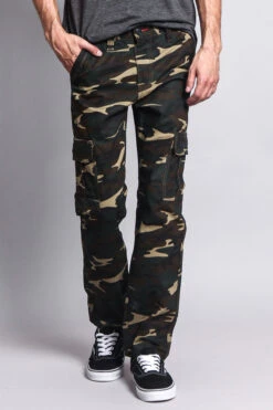 Men's Camo Cargo Slim Fit Pants 29 Men's Camo Cargo Slim Fit Pants -Victorious AR170 KHK 5