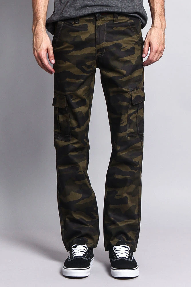Men's Camo Cargo Slim Fit Pants 11 Men's Camo Cargo Slim Fit Pants - Image 11