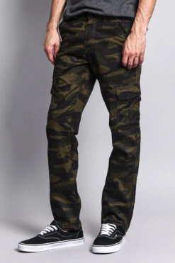 Men's Camo Cargo Slim Fit Pants 31 Men's Camo Cargo Slim Fit Pants -Victorious AR170 OLV 2