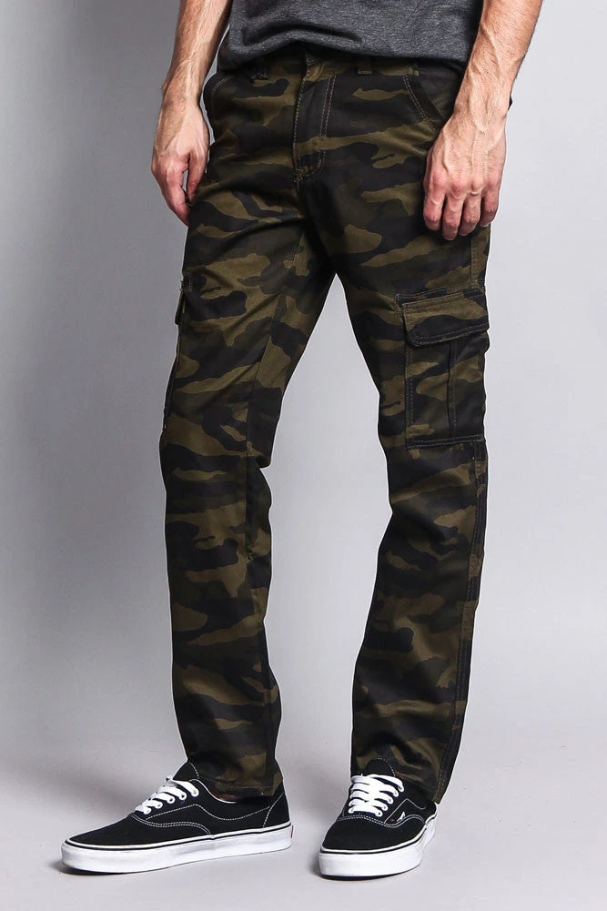 Men's Camo Cargo Slim Fit Pants 12 Men's Camo Cargo Slim Fit Pants - Image 12