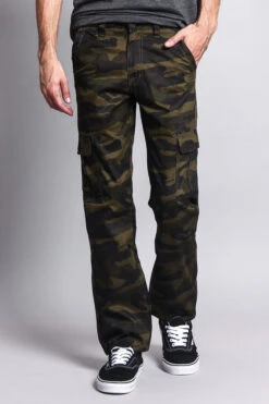 Men's Camo Cargo Slim Fit Pants 34 Men's Camo Cargo Slim Fit Pants -Victorious AR170 OLV 5