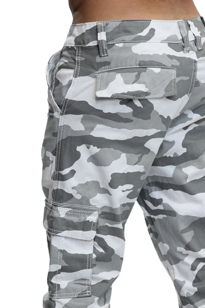 Men's Camo Cargo Slim Fit Pants 19 Men's Camo Cargo Slim Fit Pants - Image 19