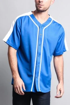 Men's Two Tone Baseball Jersey -Victorious BJ38 RBW 5