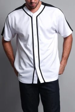 Men's Two Tone Baseball Jersey -Victorious BJ38 WTB 1